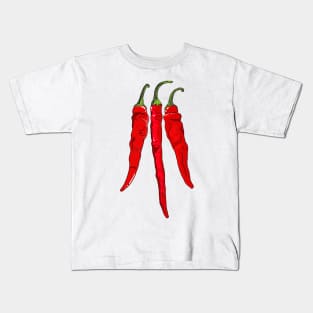 Chilli pepper sticker set habanero jalapeno carolina reaper fatalii Kids T-Shirt